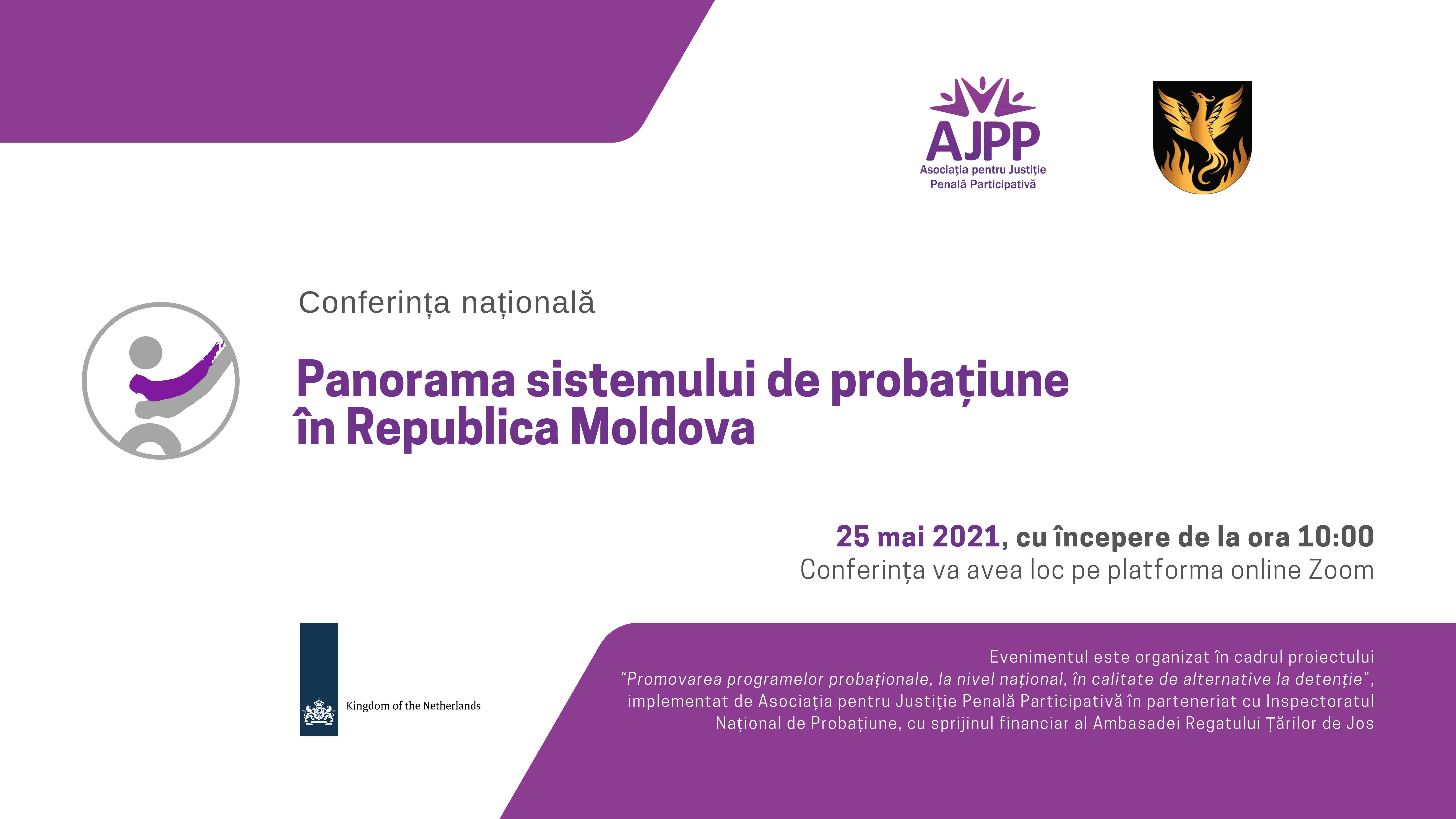 Anunț! Pe 25 mai 2021 va avea loc Conferința națională „Panorama sistemului de probațiune în Republica Moldova”